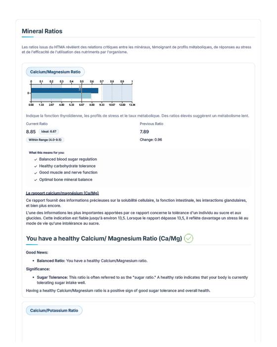 Compte-rendu d'analyse minérale